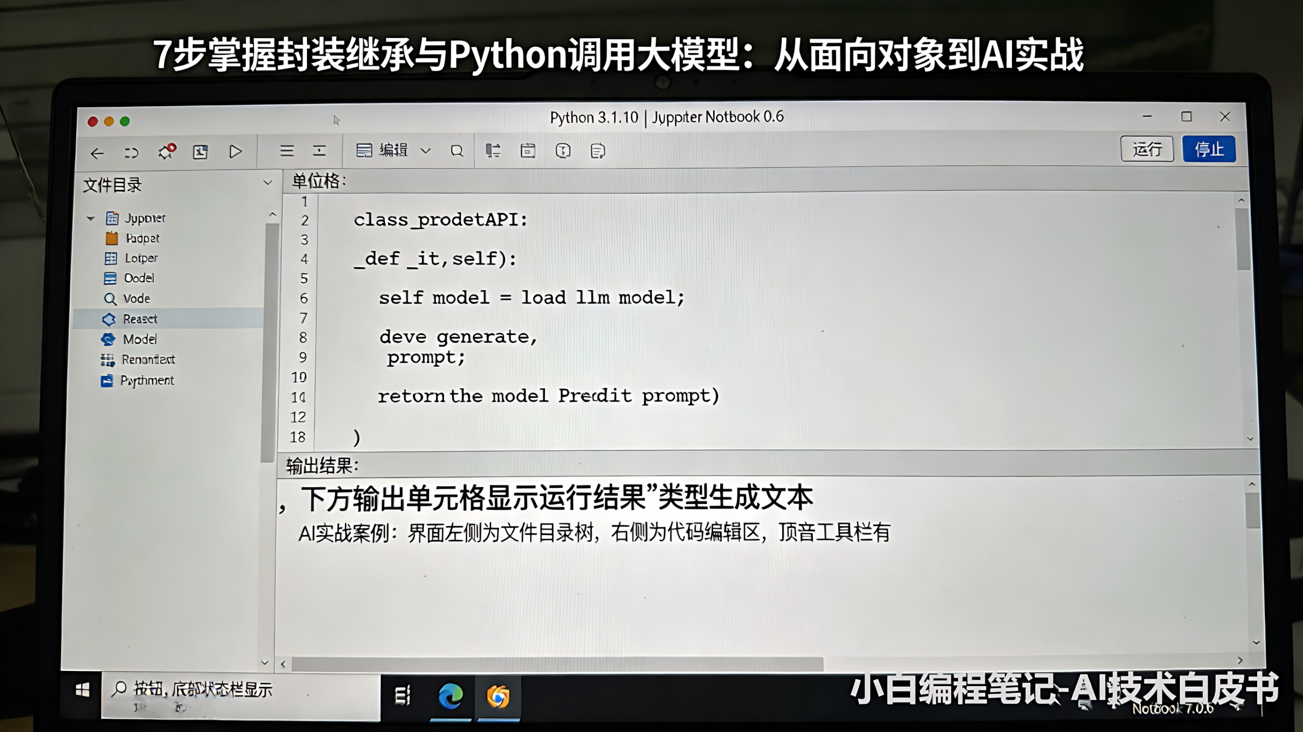 封装继承与Python调用大模型实战案例运行效果