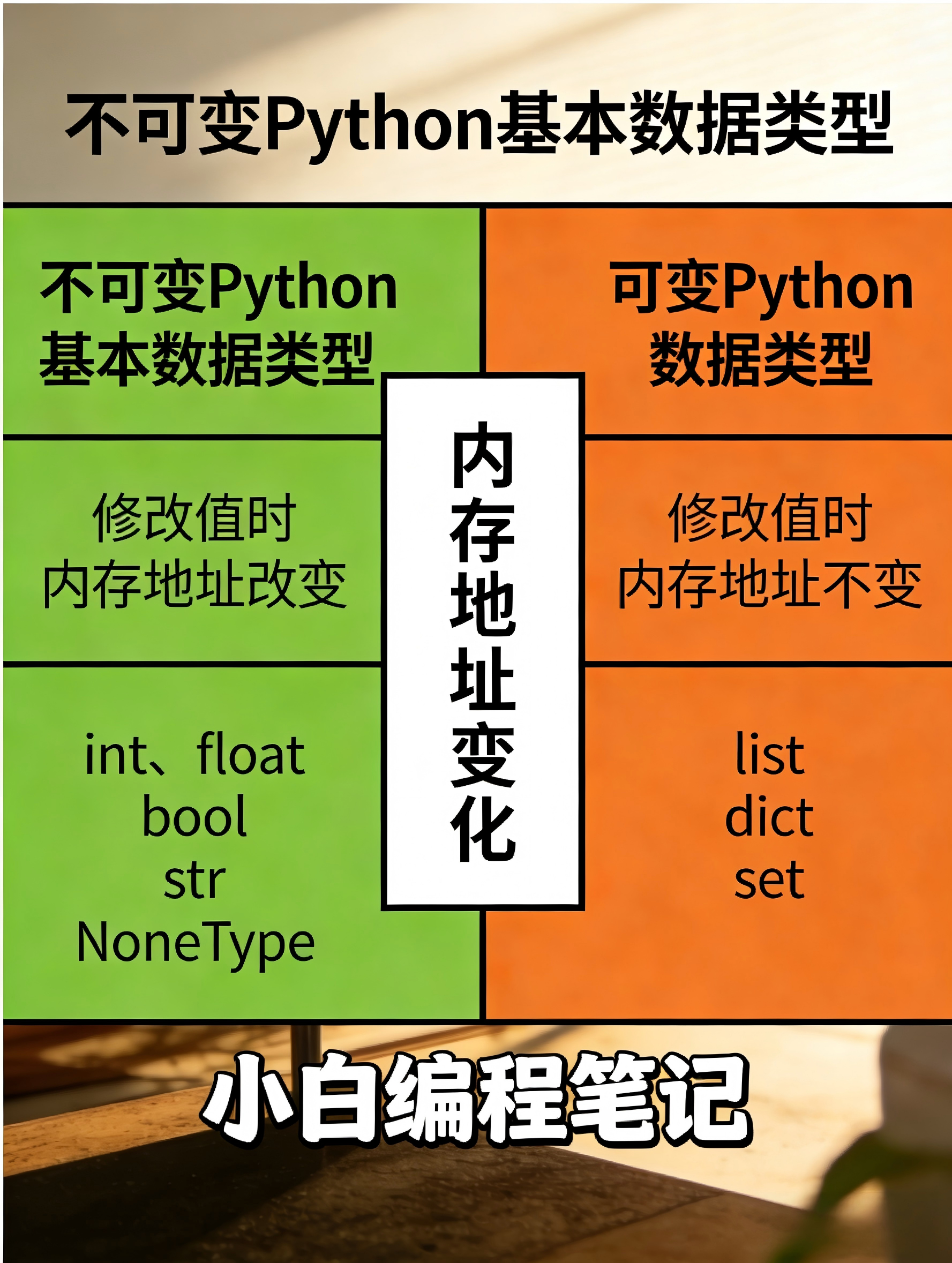 Python基本数据类型 可变vs不可变对比
