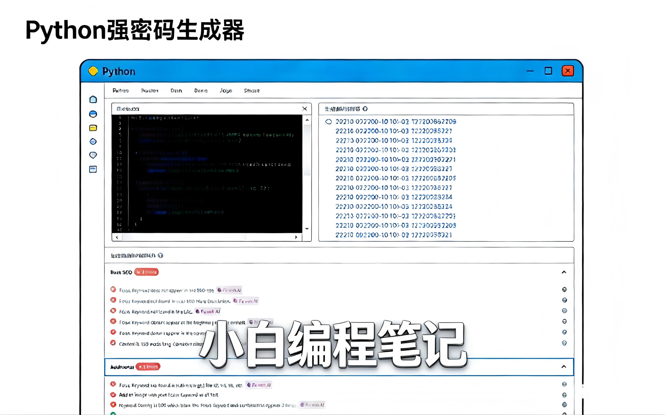 Python强密码生成器使用场景